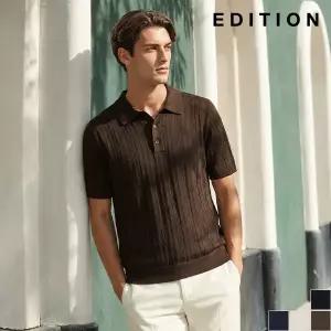 [에디션] 크로셰 짜임 반팔 카라 니트 (NEE2ET1906)