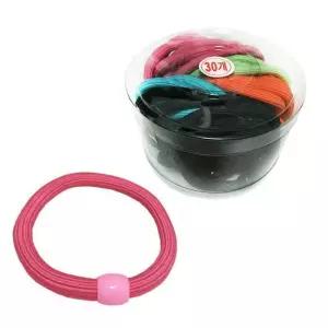 [(주)대통유통]주름컬러 구슬매듭고무줄 30P 코사지통 머리끈 밴드 (11536297A)
