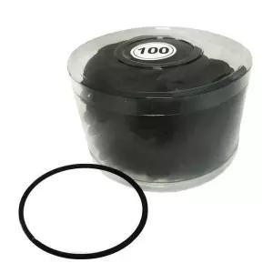 [(주)대통유통]매듭없는 검정고무줄 100P 코사지 헤어밴드 (30490728A)