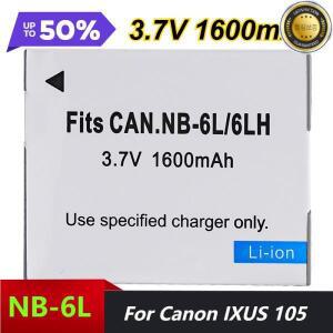 캐논 IXUS 105 95 300 265 Hs용 3.7V 1600mAh NB-6L 카메라 배터리