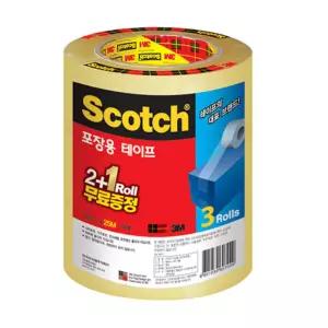 3M 포장용테이프(3625V 투명 48mmX25m 2+1) 박스 다용도 굵은 용테이프 박스용 용투명