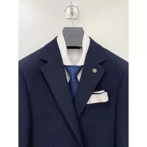 [트루젠]남자 여름 트리아세테이트 스판 구김없는 예복 면접 혼주 다크 블루 정장 양복 수트 세트_JK