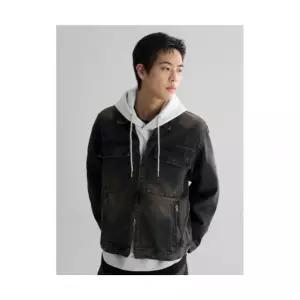 매장정품 에잇세컨즈 8SECONDS 칼라 집업 데님 아우터 네이비 456239CMDR 676094