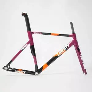 자전거프레임 고정 기어 자전거 프레임 700C 알루미늄 Fixie 카본 포크 트랙 싱글 스피드 바이크 52 cm 54c