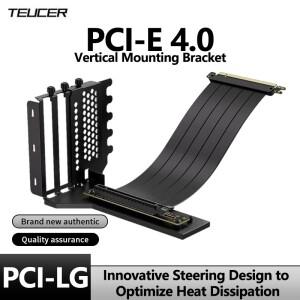 TEUCER PCI-1 GPU 수직 장착 브래킷 키트 PCIe 4.0 X16 라이저 케이블 200mm 그래픽 카드 스티어링 핸들 마