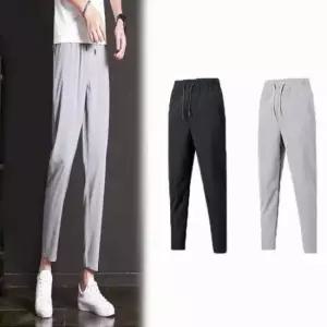 [JED] 냉감 팬츠 아이스 슬랙스 바지 여름 데일리 고무줄 쿨링 남성 허리밴딩