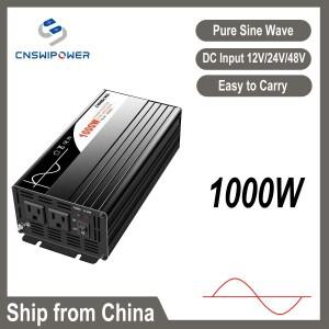 Swipower 순수 정현파 1000W DC 12V AC 220V 24V 48V 110V 차량용 파워 인버터 어댑터 컨버터 (다양한 소켓