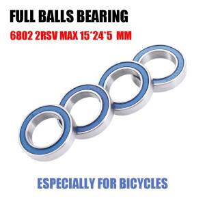 6802 VRS MAX 베어링 자전거 피벗 크롬 스틸 블루 그리스 밀봉 6802LLU 카트 풀 볼 15x24x5mm 4개