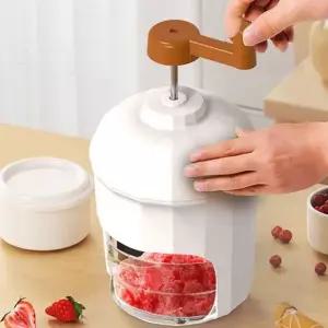 가정용 빙수기 핸디형 스테인리스 눈꽃 수동 빙수기 얼음 분쇄기 제조기 제빙기