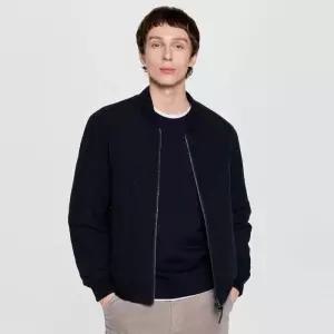 [백화점 정품] 헤지스 [25FW] 남성 포켓배색 퀼팅 블루종 점퍼 HZJU5D331N2