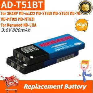 샤프 MD-ss322 MD-ST501 MD-MT821 켄우드 NB-L11A용 고품질 AD-T51BT T31MD 배터리 3.6V 800mAh