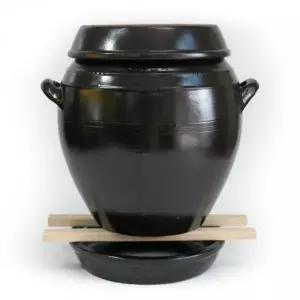 [골드스마일]옹기 항아리 소금 단지 간수 보관 용기 1호 2호 세트