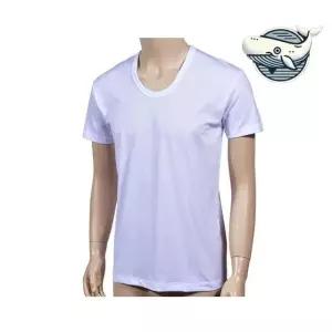 가벼운 흡습 티셔츠 스포츠 반팔 남성용 흰색 eIB4+5pat