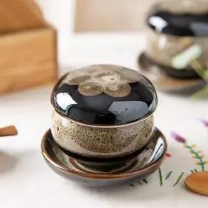 bns 이천도자기 이중시유 다기잔 1조 세트 선물용 전통 찻잔