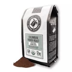 찰스턴 커피 로스터 스페셜티 그라운드 백 핸드 픽 프리미엄 슬로우 로스트 콜롬비아 프렌치 볼드 12온스