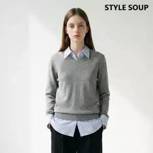 [숲][숲]베이직 브이넥 니트 (SCRLKF2)