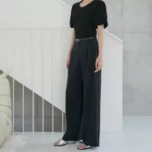 [롯데백화점]에고이스트 배색 스티치 벨트 포인트 와이드 팬츠 ER2WP560