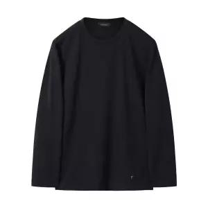 [커스텀멜로우](대구신세계)[랜쇼페 특가] 블랙 텍스처 롱 슬리브 티셔츠 CWTAS25211BKX