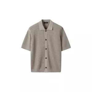 [커스텀멜로우](강남점) 베이지 메쉬 하프 슬리브 가디건 CWWAM25312BEX