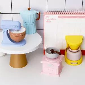 [RIZPICK]4종 1개 쿠킹 타이머 미니어처 제빵 베이킹 요리용 시계 인테리어