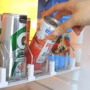 음료 디스펜서 트레이 편의점 자동 정렬 수납 정리대