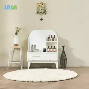 플립 800 서랍형 좌식 화이트 화장대(거울포함)