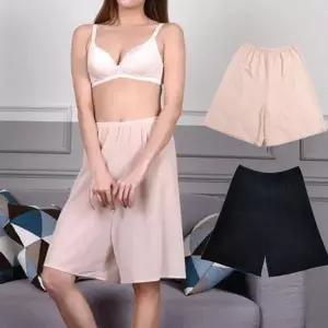 무지 여성 속바지 와이드 5부 인견 인견속바지 와이드속바지