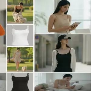 NY GRID 212 캐미솔3종세트 캐미솔 나시 끈나시 끈조절나시 슬림핏