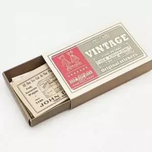 다꾸 일러스트 스티커 레트로 박스 종이 스크랩북 빈티지 패키지