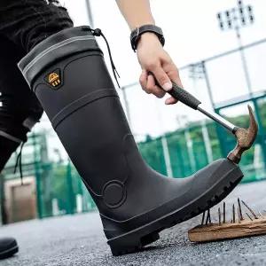 철판 뱀장화 안전화 240 장화 스틸 낚시 작업 블랙 물림 방지 미끄럼