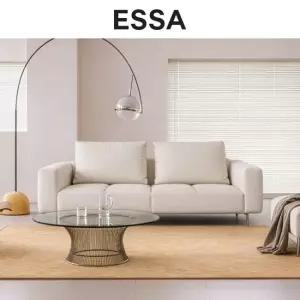 디에시즈 3인 리브 패브릭 소파+스툴