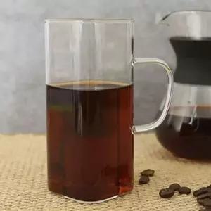 내열 유리컵 500ml 4P 사각 머그잔 커피잔 세트