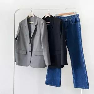 여자 출근룩 들러리룩 클래식 블레이저 자켓