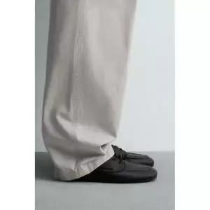 ZARA 레더 데크 슈즈 - 블랙