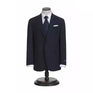 여름 울혼방 블루 글렌체크 정장 세트