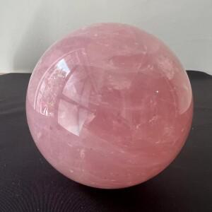 10-11cm 천연 로즈 쿼츠 크리스탈 공 광택 마사지 구 Reiki 치유 룸 장식 핑크