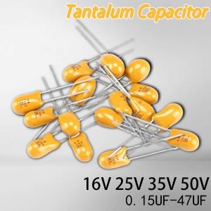 DIP 탄탈룸 축전기, 0.1 0.22 0.33 0.47, 16V 25V 35V 50V, 1 2.2 3.3 4.7 6.8 10 15 100UF 226, 개