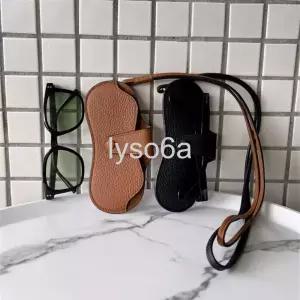  가죽 선글라스 케이스 여행용 선글라스 가방걸이 휴대용 안경집 케이스 목걸이