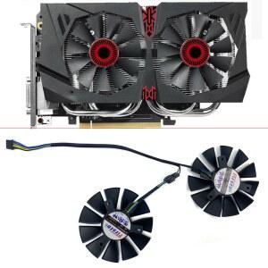 냉각 비디오 카드 선풍기 STRIX GTX960 GTX950 GTX 750Ti R9 370 75mm FD7010H12S 12V 0 35A 4 핀