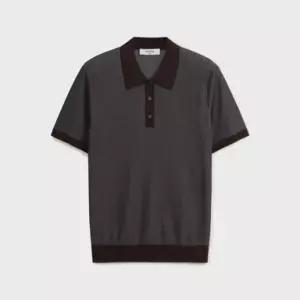 [롯데백화점]에디션 카라배색 버티칼 투톤 커라넥 반팔 스웨터(NEG2ET1623)