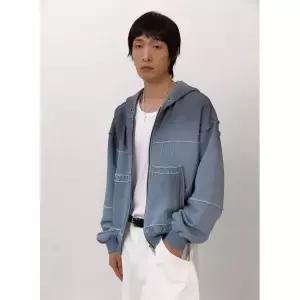 DBETTER 스프레이드 피그먼트 후드집업 (스프레이 딥블루) 2076316