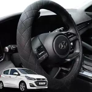 [RIZPICK]스파크 핸들커버 자동차 가죽 퀄팅 핸들커버 스파크핸들커버