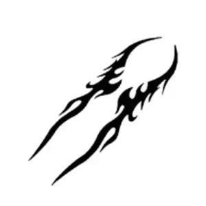 파이어번 차량용 바디 스티커 실버 감각있는 옆면