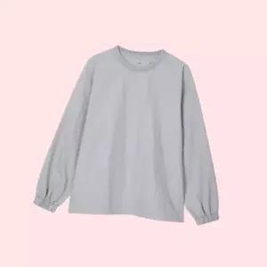 자주 JAJU 남 탄탄 사각사각 긴팔 롱슬리브 티셔츠 상의 그레이 2507191461 4438165