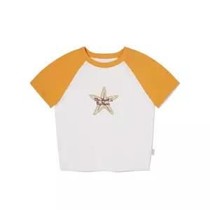 키르시 KIRSH 피싱 믹스 래글런 크롭 티셔츠 보리 J42C2KRS33IVA