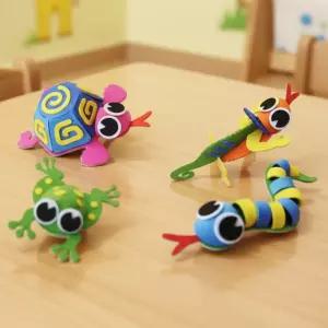 동물모형 만들기 EVA 스펀지 동물 블록 입체 모양 모양조각 퍼즐 조립 (뱀 1개)