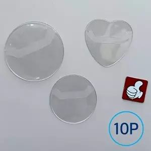 [셀러허브 생활리빙]캔뱃지 커버 투명 굿즈 보관 보호 10p 세트 전시 핀버튼 홀더 파우치 캔배지 (4788829