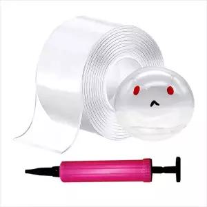 D21 실리콘 양면테이프 30mm3m 에어펌프세트 테이프공 끈끈이볼