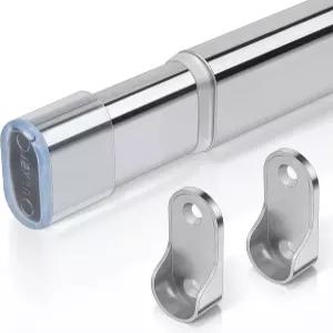 CTOOM 조절 가능 타원형 옷장 막대 90파운드 헤비 듀티 51-70인치 노컷 니드 금속 걸이 워드로브 크롬