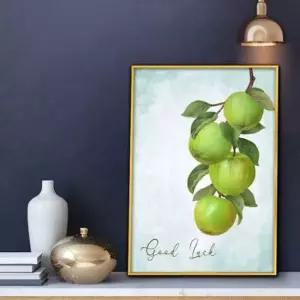 사과 풍수 그림 액자 돈들어오는 부자되는 A3goldAL5 사과